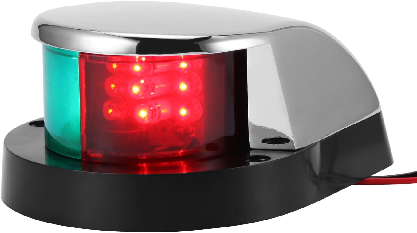 Winbang Navigation Lights Led Combination Bow Light Marine Boat Light Red Green Pontoons Sailing Signal Lights 12v Amazon Co Uk Sports Outdoors