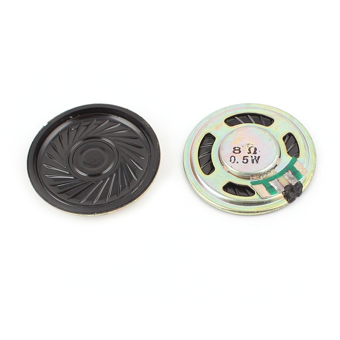 sourcing map 2Pcs 0.5W 8Ohm 36mm Round Inside Magnet Electronic Speaker Loudspeaker