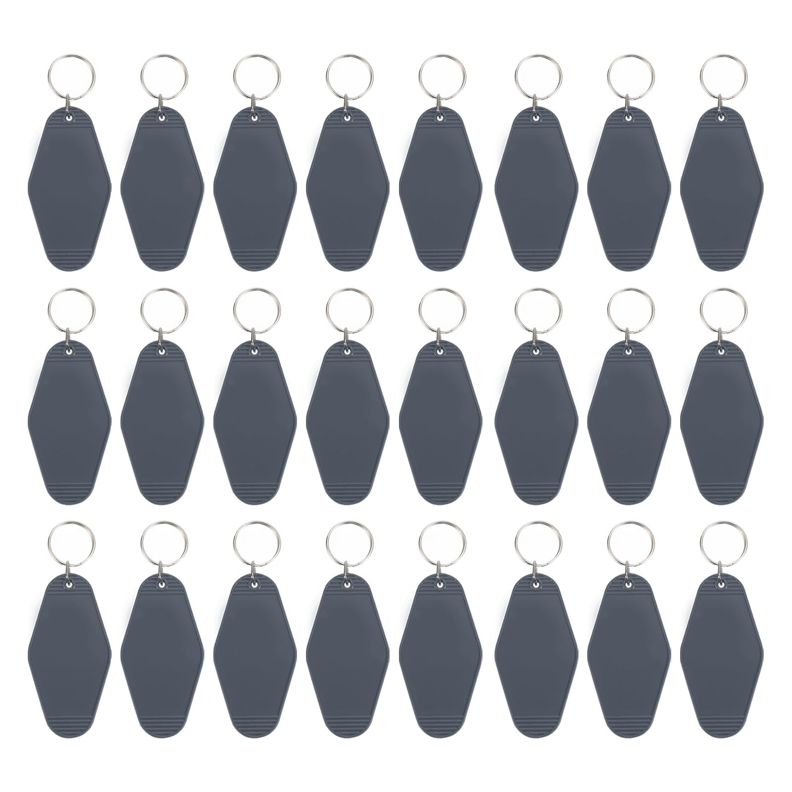 PATIKIL Vintage Motel Keychain, 24 Pack Blank Hotel Keychains Rhombus Retro Key Tag for DIY Crafts Ornament Backpack Luggage Labels Tags, Dark Gray — image 1