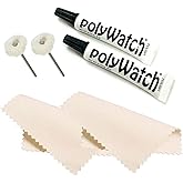 Polywatch Plastic Watch Crystal Scratch Remover with String Buff Polisher and 5x5 Cloth - 2 Each