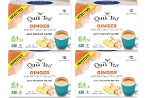 QUIK TEA QuikTea Unsweetened Ginger Chai Latte - 40 count