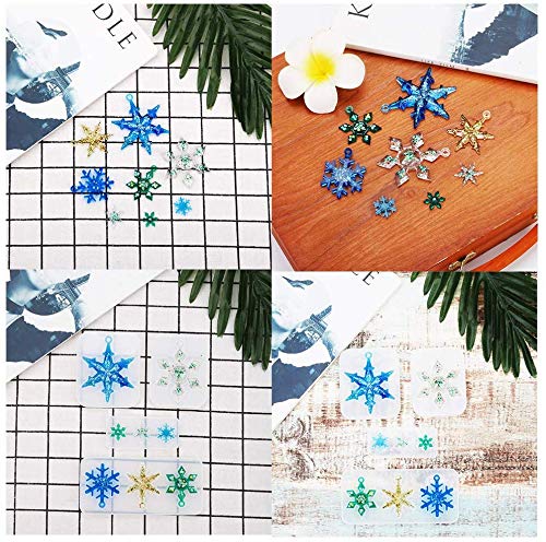 Snowflake Casting Mold, JUSTDOLIFE 4 Pack DIY Pendant Mold Lovely Silicone Snowflake Jewelry Casting Mold Resin Mold Craft for Women Girls Necklace Home Ornament Decor - Thumbnail 2