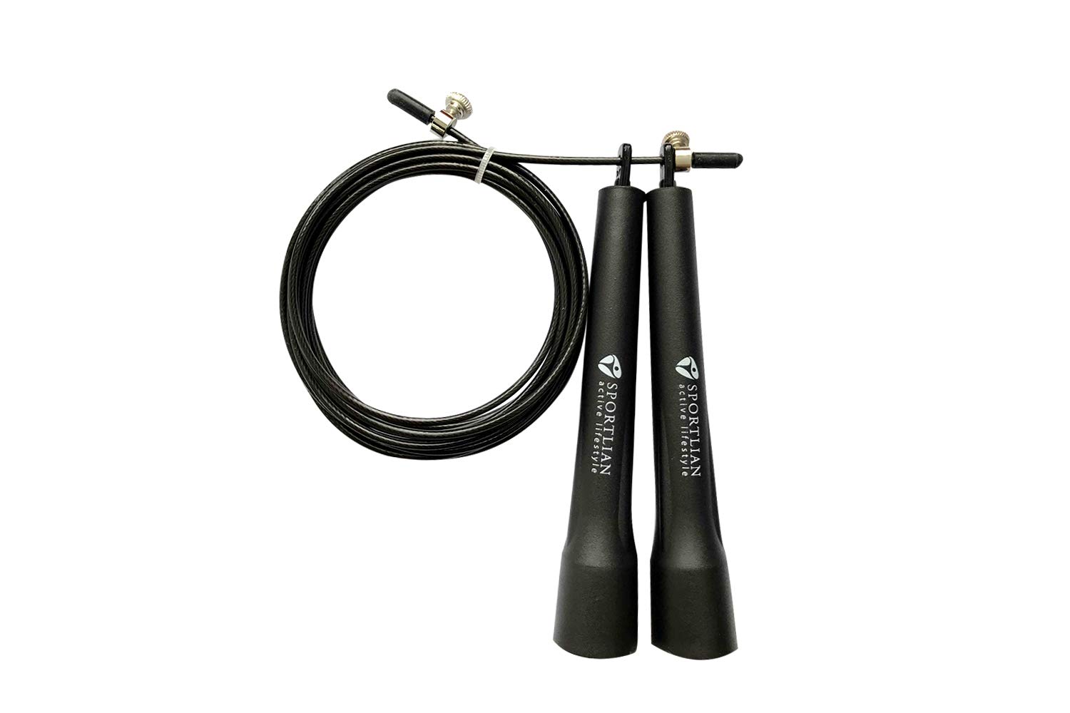 Sportlian Running Belt - Jump Rope - Resistance Bands - Set 3 in 1 for Men Women (Black)