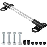 AR-PRO (1-Set) Heavy-Duty Wheelbarrow Axle Bracket Set - 10" x 0.63" Wheelbarrow Axle Shaft and 2.1" x 3.3" Brackets - Compatible with 5/8" Hole Wheelbarrow Axles - Includes Bolts Nuts, Nylon Spacers