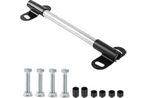 AR-PRO (1-Set) Heavy-Duty Wheelbarrow Axle Bracket Set - 10" x 0.63" Wheelbarrow Axle Shaft and 2.1" x 3.3" Brackets - Compat