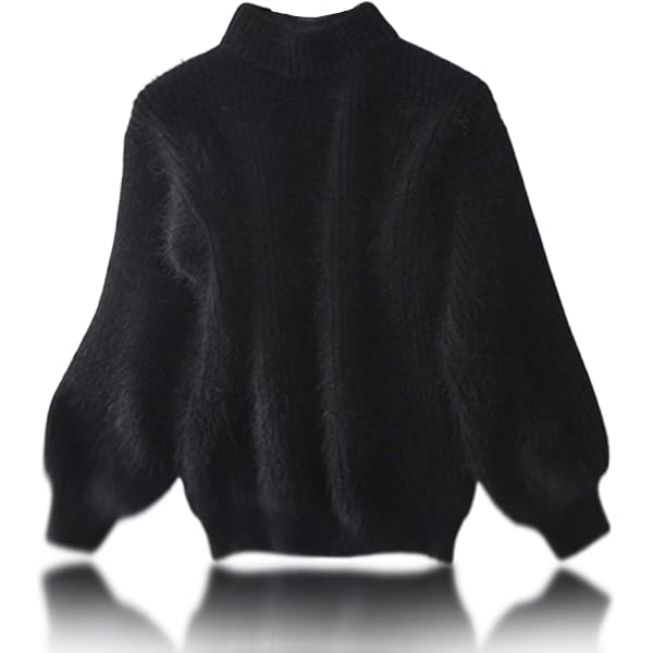 Angora Sweater Women Angora Loose Warm Sweater Crewneck Knit