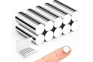 Caturledas Small Magnets for Crafts, 100 Pack 10x3 mm Round Magnetic Rare Earth Neodymium Magnet for Home Kitchen Office School 3D Printing Handcrafts Refrigerator