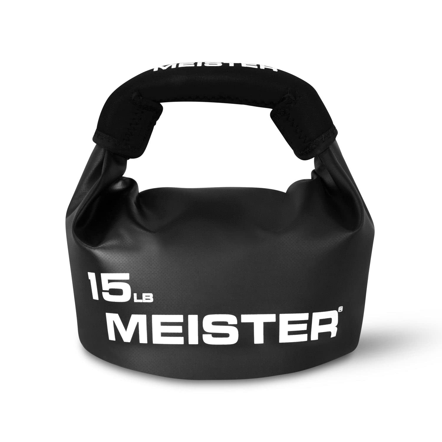 Meister BEAST Portable Sand Kettlebell - Soft Sandbag Weight - 15lb / 6.8kg - Black