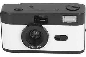 Zyyini 35mm Film Camera, 35mm Reusable Film Camera with Flash, Vintage Film Supports Both Black and White or Colored 35Mm 135 Film, (Black and White)