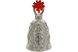 Guardian Bell Religious Good Luck Bell w/Keyring & Black Velvet Gift Bag | Motorcycle Bell | Lead-Free Pewter | Made in USA