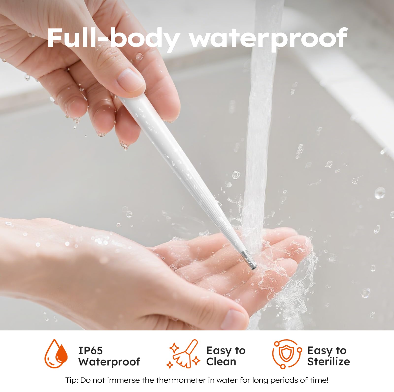 BBLOVE Oral Thermometer for Adults and Kids，Rechargeable Fast Reading Digital Thermometer with LED Display，Medical-Grade Accurate Rectal Thermometer for Babies