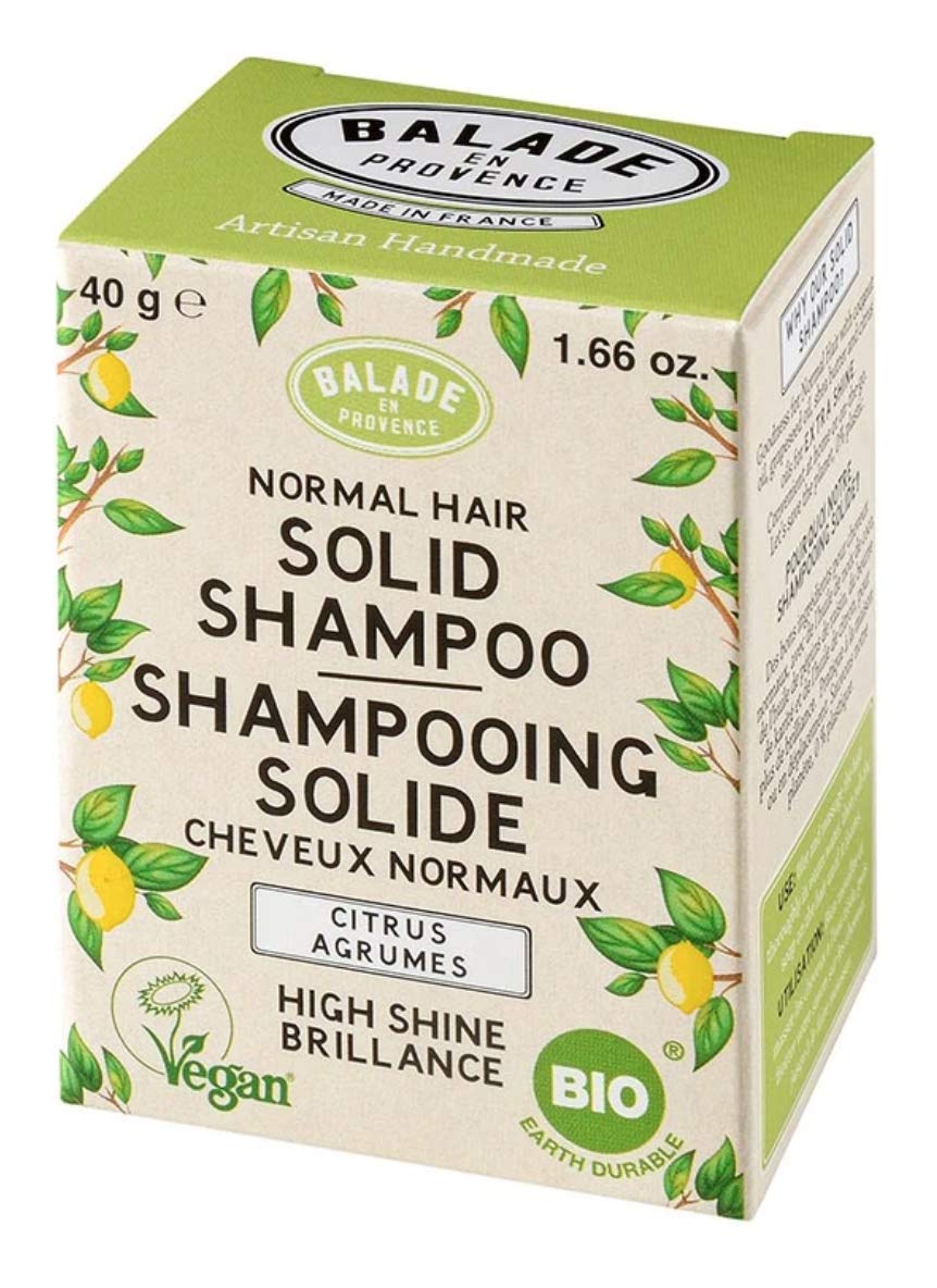 Balade en Provence Organic Solid Shampoo Bar | for Normal Hair | Citrus Scent | 40g