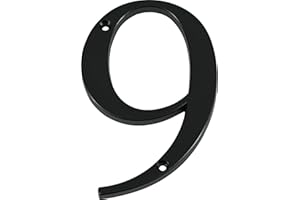 Distinctions 843149 Black Flush-Mount 4-Inch House Number 9