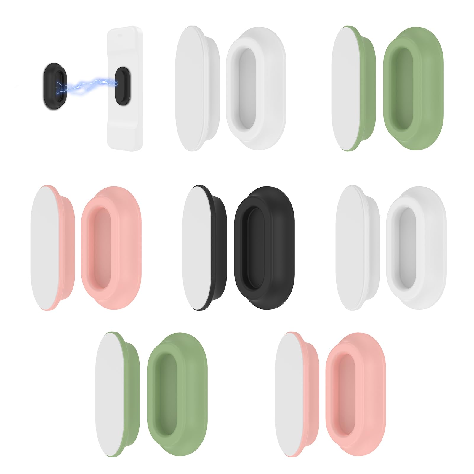 Photo 1 of 4Pcs Magnetic Remote Control Holder Innovative Silicone Wall Remote Holder Self Adhesive TV Remote Holder No Drill Remote Control Holder for Home Office Fan and Air Conditioner Remote