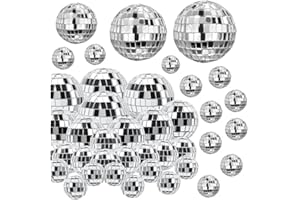 Mirror Disco Ball, Wanfoou 30 Pcs Disco Ball Decoration Hanging, Bar Party, Stage Props, Home Decorations, Christmas Party Fa