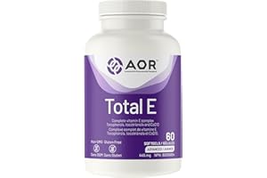 AOR Total E 445mg, 60 Softgels 60-Day Supply - Vitamin E Supplement with Tocotrienol & Coenzyme Q10 Ubiquinol CoQ10, Support 