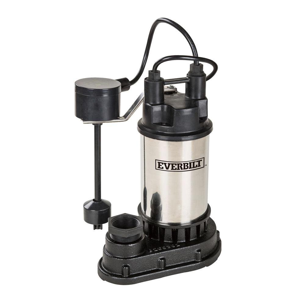 Everbilt 1/3 HP Submersible Sump Pump with Vertical Submersible Pumps