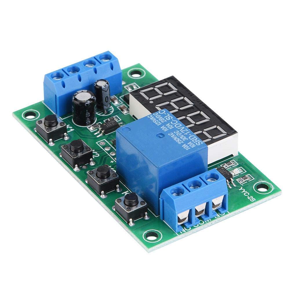 Digital Timer Relay Module LED Display Adjustable 24 Function Programmable Timer Switch for Industrial Control Panel Home Use