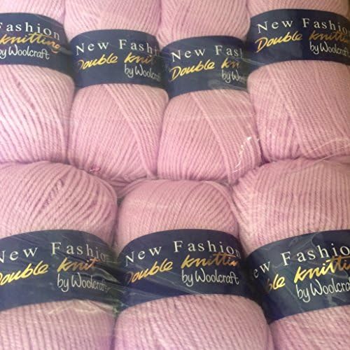 5 x 100g Woolcraft Dk Double Knitting Wool , Yarn (5 x 100g Clematis 139)