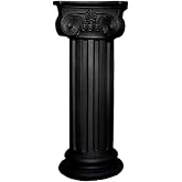 Tall 28.7" MgO Greek Roman Column Pillar for Indoor &amp; Outdoor(Black) | Magnesium Oxide, Weather-Resistant for Patio/Garden, Display for Statues/Vases/Plants, Wedding Decor