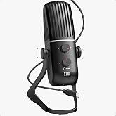 XTUGA X-4 USB Condenser Microphone,Podcast Microphone,Metal Streaming Mic | 4-Pattern Pickup,Plug &amp; Play,Mute Button,48kHz/16bit,Retro Desktop Microphone for PC,Content Creator,Podcast,Studio Recording