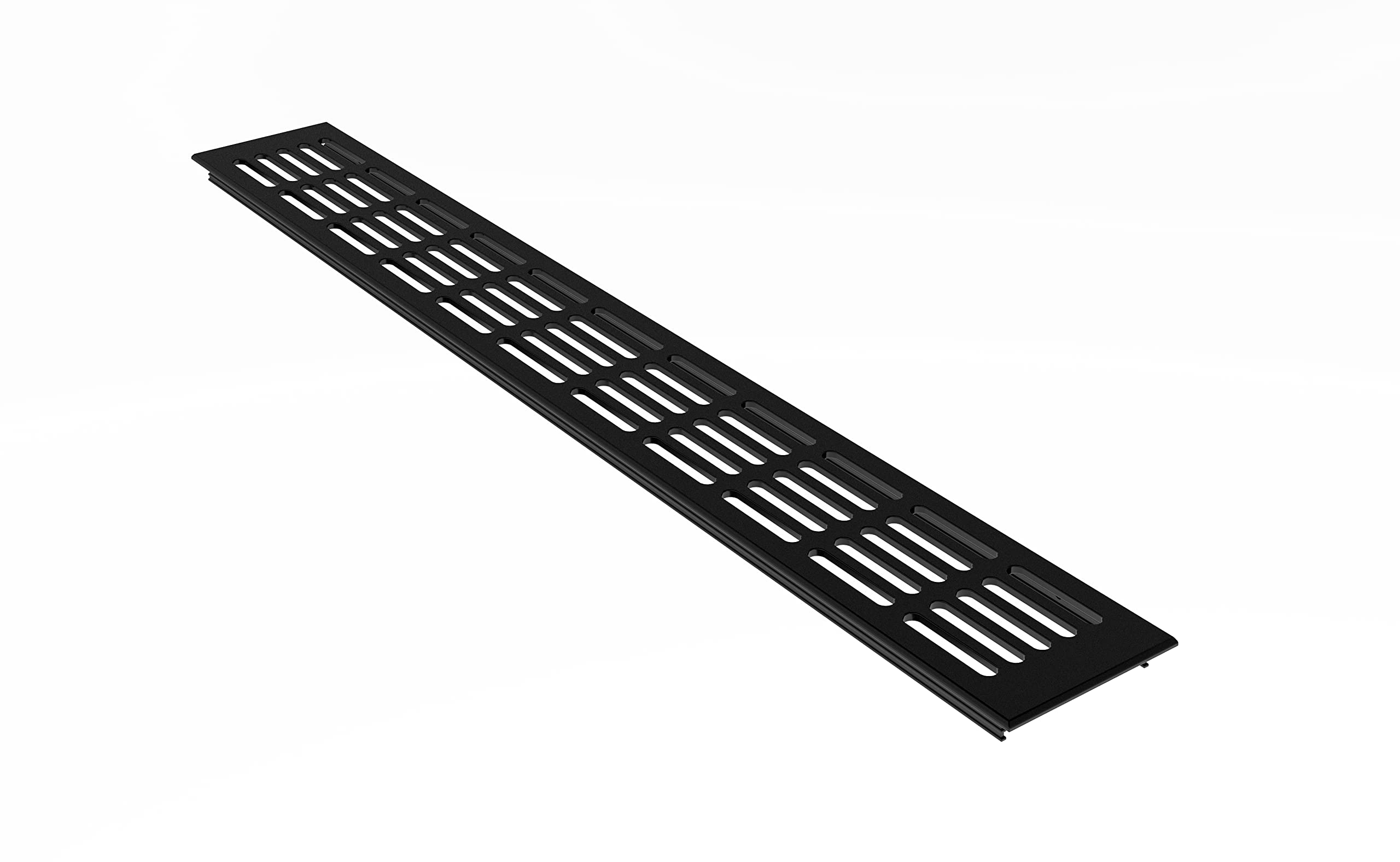 MS Fittings® Aluminium Ventilation Grille, Heater Cover, 80 mm x 200 mm, Various Colours (Black - RAL 9005)