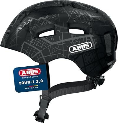 ABUS Youn-I 2.0 Bike Helmet with LED Light Unisex Kids Teens Adults