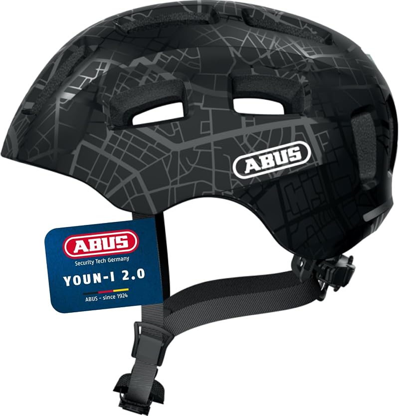 ABUS Youn-I 2.0 Bike Helmet with LED Light Unisex Kids Teens Adults