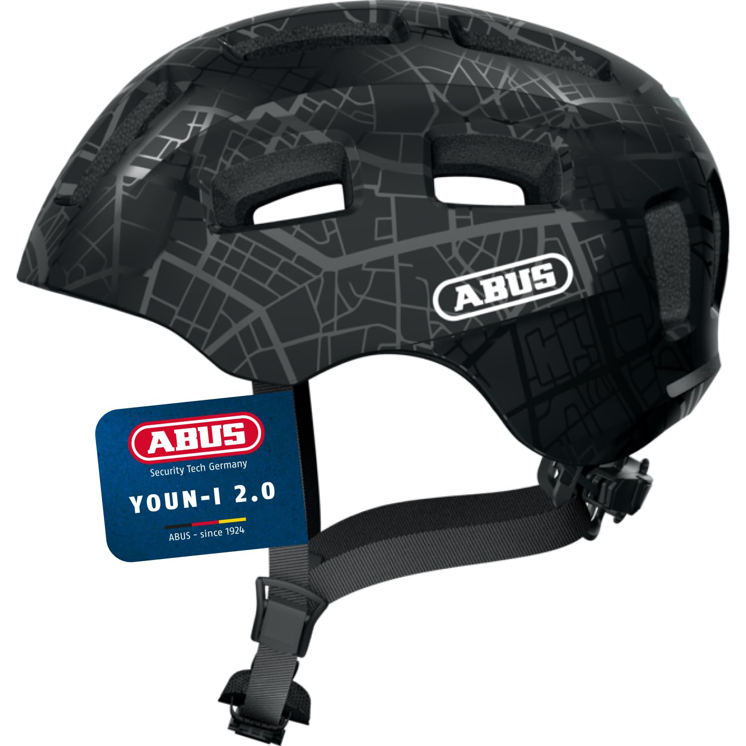 ABUS Youn-I 2.0 bike helmet - with light for children, teenagers and young adults - for girls and boys