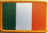 IRELAND Flag Embroidered With VELCRO Patch MC Biker Military Tactical Shoulder Gold Emblem #006