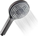 OFFO Brushed Black Chrome 6 Mode Shower Head 130mm Large Coverage Handheld