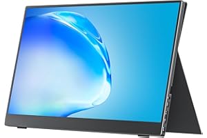 cocopar Portable Monitor 15.6 Inch 1080P Travel Monitor with Speaker HDMI USB-C External Display for Laptop MacBook Surface PC Xbox PS4/5, VESA Mountable, with Cover Stand