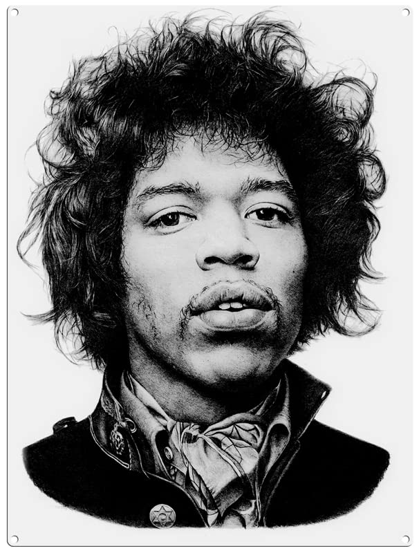Small (150 x 200mm) Metal Sign - Jimmy Hendrix