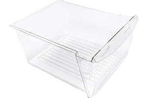 ‎HECASA 240351061 Upper Crisper Pan Compatible with Frigidaire Refrigerator Freezer Crisper Drawer Replacement for 240351005 240351062 Plastic (PC) Clear