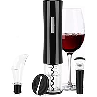 SENZER Electric Wine Opener Set Automatic Wine Bottle Opener LED Light Reusable Corkscrew Gift Set with Foil Cutter…