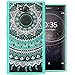 Sony Xperia XA2 Ultra Case, CoverON ClearGuard Series Hard Slim Fit Phone Cover with Clear Back and Flexible TPU Bumpers for Sony Xperia XA2 Ultra - Teal Mandala