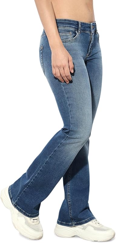 Femme Onlblush LW Flared DNM Rea1303 Noos Jeans, Medium Blue Denim, M / 34L EU