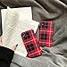 Red Plaid iPhone Xs Max Case,Easeu Women's Soft TPU Super Slim Fit Silicone Anti-Scratch Snap Cover Flexible Case for iPhone Xs Max 6.5 inch