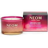 NEOM Christmas Wish Candle Travel Size | Mandarin, Cinnamon & Tonka Bean I Made with 100% Naturally derived Wax I Designed to Help You Relax and Unwind I Expertly Blended I Hand Finished
