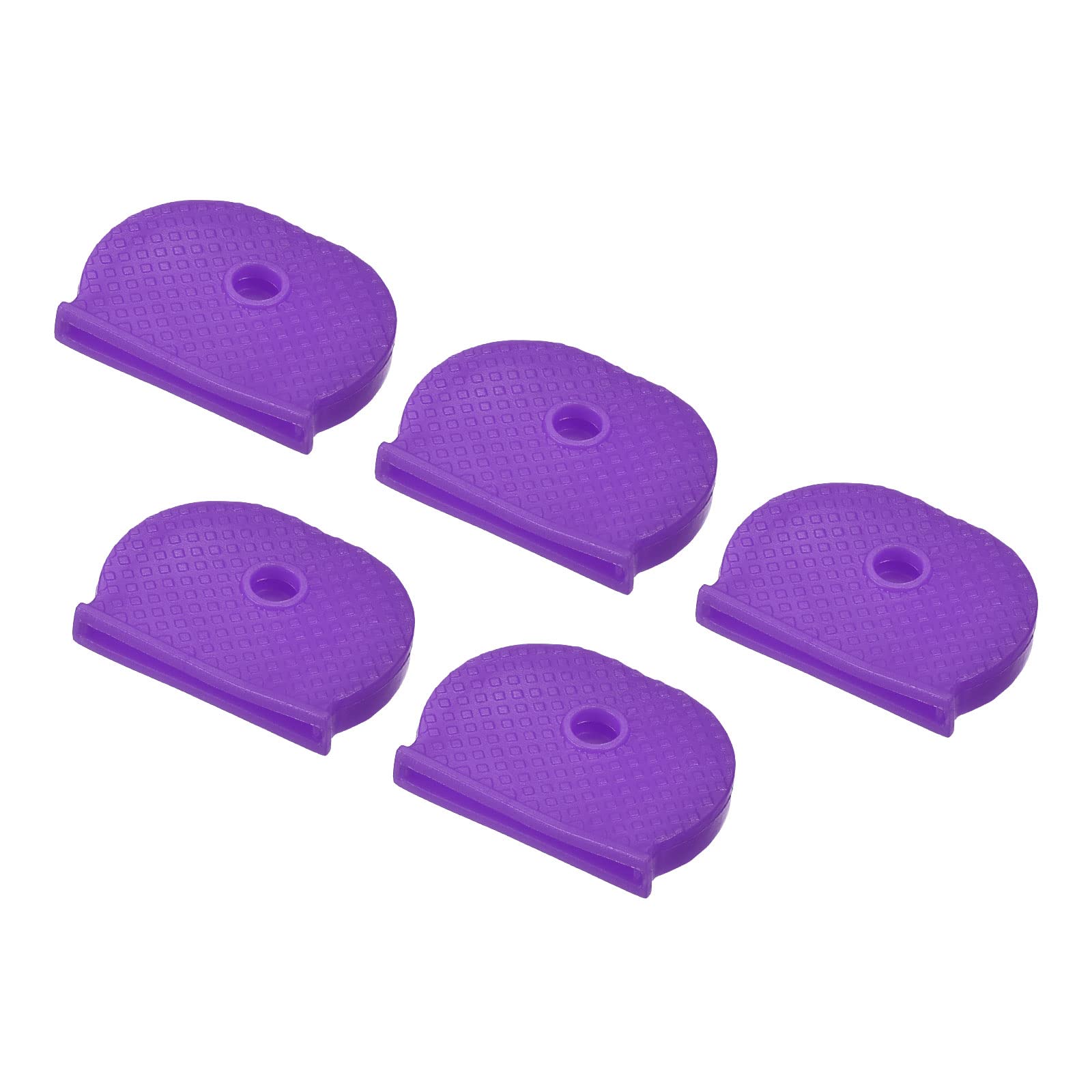 PATIKIL Key Cap Cover Tags, 20Pcs Keys Identifier Label ID Silicone Sleeve for House Apartment Organization Purple