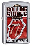 Zippo Rolling Stones Made in England Pocket Lighter, Satin Chrome
