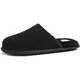 Dearfoams Men's Bradford Genuine Suede House Shoe Scuff Slipper