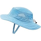 Connectyle Kids Sun Hat for Boys Girls Wide Brim Bucket Hat UPF 50+ Sun Protection Hat Breathable Summer Beach Hat