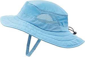 Connectyle Kids Wide Brim Mesh Sun Hat UPF 50+ Sun Protection Summer Beach Hat