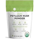 Kate Naturals Psyllium Husk Powder for Fiber Supplement and Baking Low Carb Bread (12 oz) USDA Organic Fiber Powder Unflavore