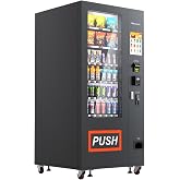 Manovix Snack Vending Machine for Business with Credit Card Reader | Drink Snacks Combo Commercial Vending Machine Refrigerated Cold Beverage Soda Touch Screen Bill and Coin Acceptor