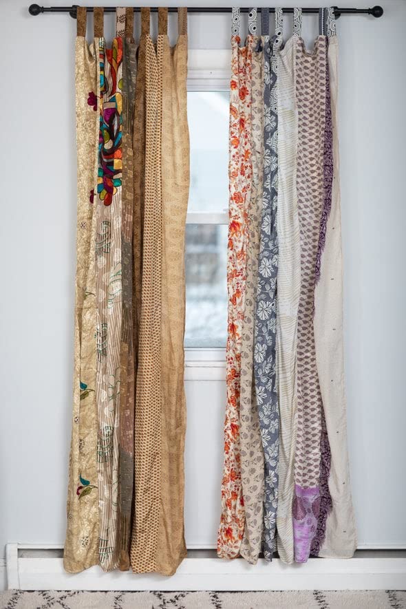 Rajbhoomi Assorted Sari Colorful Curtains Light-Filtering – Boho ...