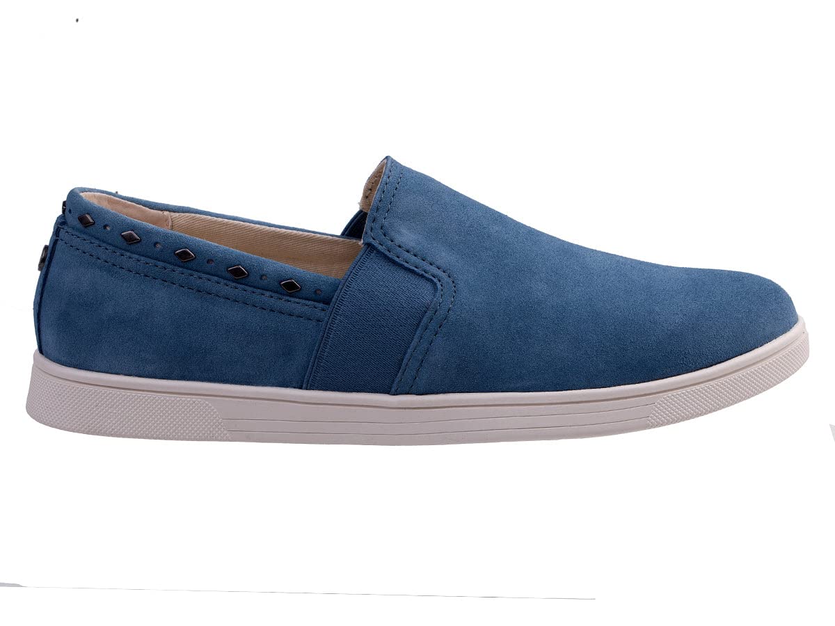 Spenco Women’s Santa Barbara Rivet Sneaker, Bluestone, 5.5
