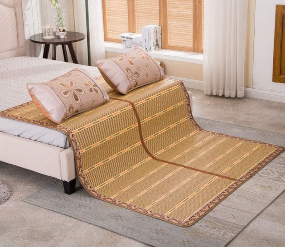 Summer Bamboo Mat Sleeping Pad Carbonized Printing Mat Doublesided Collapsible Pad Bedding
