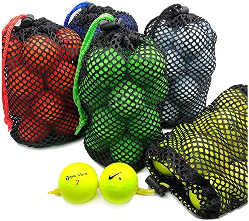 JKL 5 Pack Small Golf Ball Bags, Golf Mesh Bags,Sports Net Bag, Round Storage Bag,Little Nylon mesh Bag,Colorful Drawstring mesh Bags for Golf Accessories(Red Yellow Blue Green Black Bag) JKL 5 Pack Small Golf Ball Bags, Golf Mesh Bags,Sports Net Bag, Round Storage Bag,Little Nylon mesh Bag,Colorful Drawstring mesh Bags for Golf Accessories(Red Yellow Blue Green Black Bag)